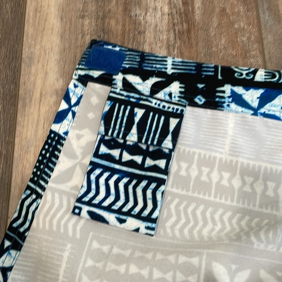 Rip Skirt Hawaii Pacific Tapa Print Quick-Dry Wrap Skirt w Hidden Pocket XL - Picture 11 of 11